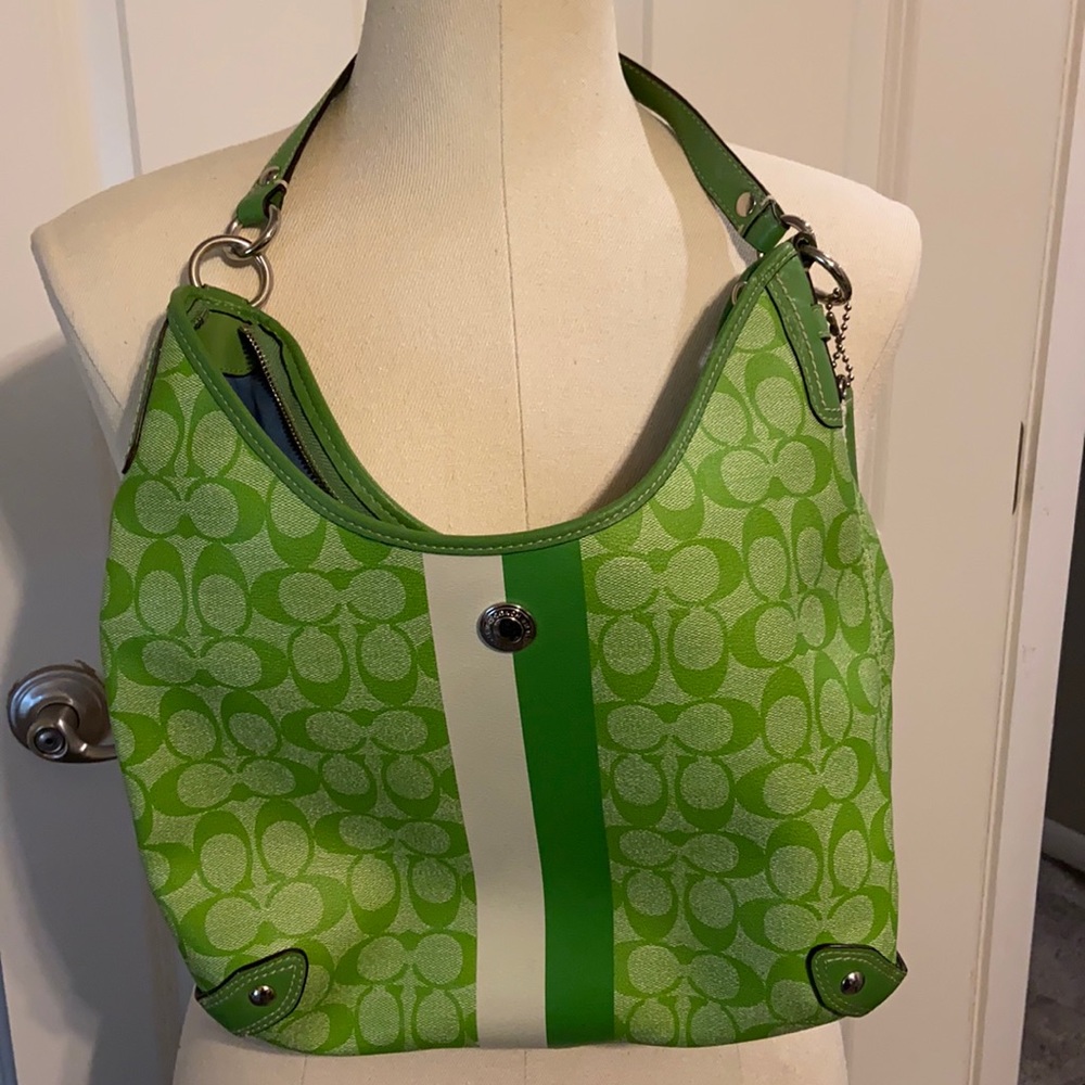 Coach green purse